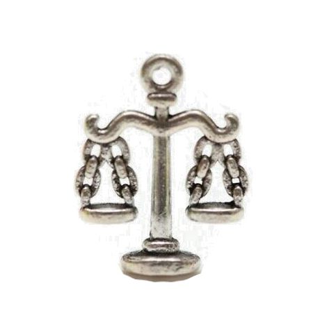 Zawieszka metalowa Charms ScrapBerry's Waga Srebro, 24mm